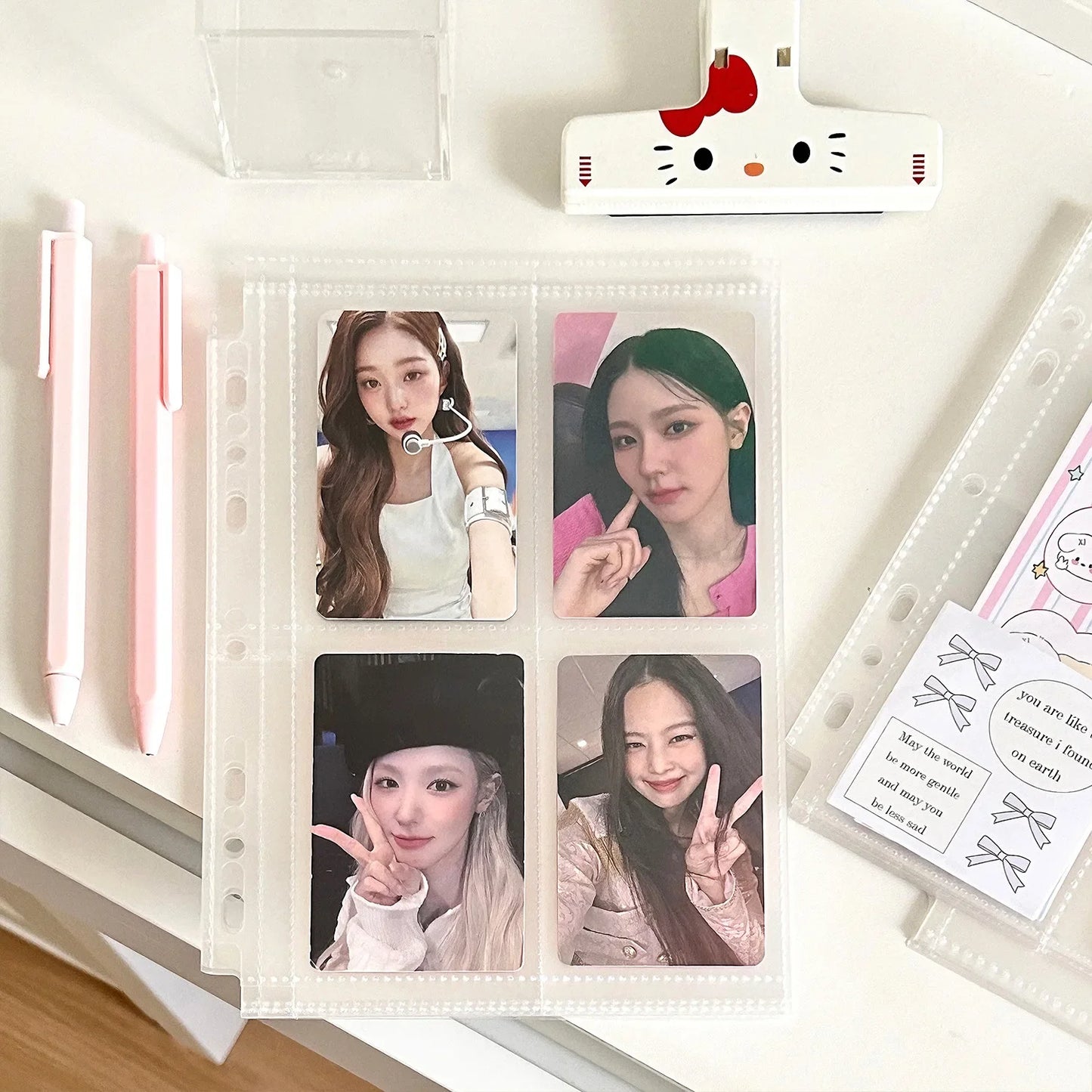 A5 7Holes Transparent File Holder Notebook Loose Leaf DIY Document Bag Binder Rings PVC Storage Binding Folder