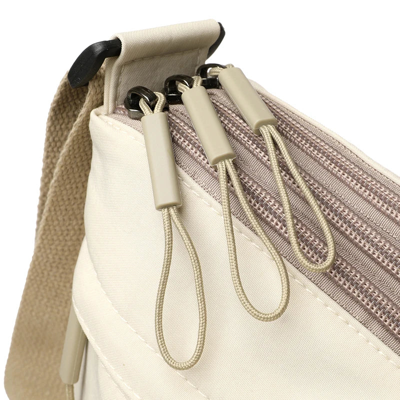 Women's Large Capacity Nylon Crossbody Bag -3 Main Pockets Spacious Shoulder Purse for Shopping & Daily Use
