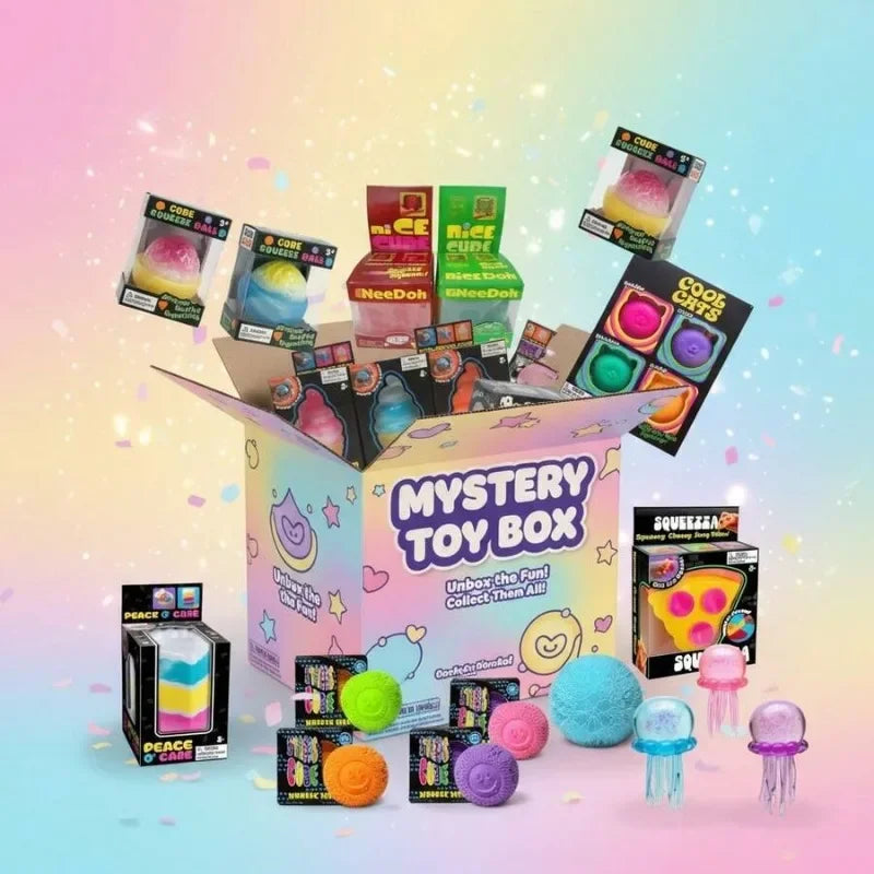 2026 Hot Cute Cube & Ocean Squishy Blind Box, Random Surprise Squeeze Toys, 1Pcs Guaranteed Lucky Stress Relief Fidget Toy Set