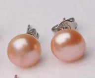 Classic Natural Freshwater Pearl white pink purple black gray 925 sterling silver Stud Earring Jewelry for Women Super Deal