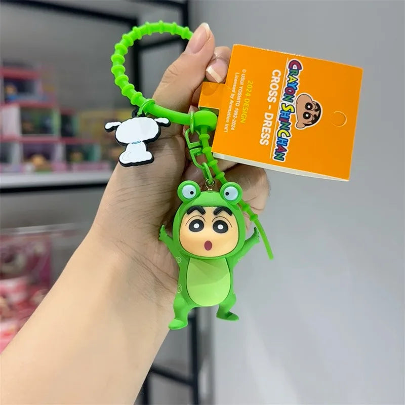 New Crayon Shin-Chan Cartoon Model Keychain Backpack Accessories Bag Pendant Fashion Decor Toy Children Gift