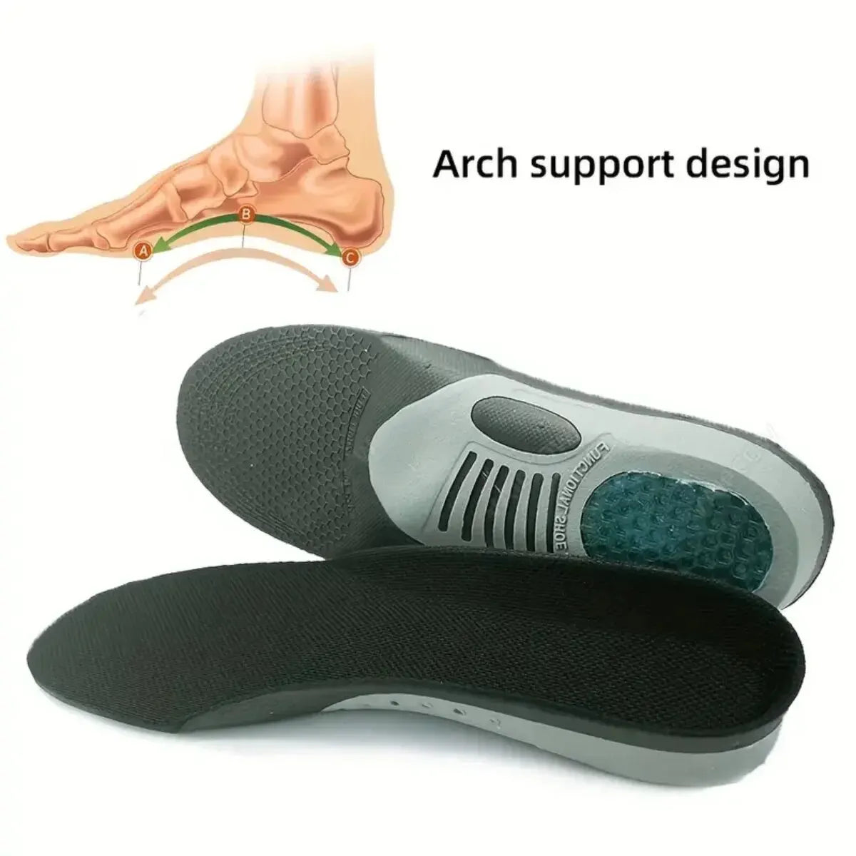 1Pair Orthotic Insoles Arch Support for Flat Feet Plantar Fasciitis Shoe Inserts Health Sole Pad Orthopedic Feet Care