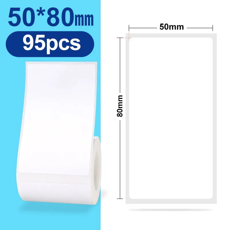 Niimbot Official Label Paper Roll Round White Transparent Sticker Paper Rolls for B21 B1 B203 Label Machine Printer