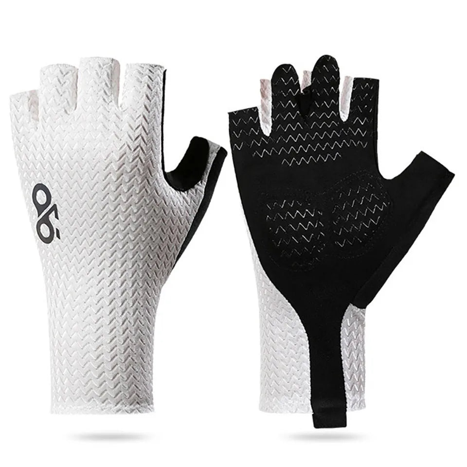 GTUBIKE Summer Breathable Half Finger Cycling Gloves Ultralight Road Bike Gloves Anti-Slip Silicone Pad Cooling Sport Gear