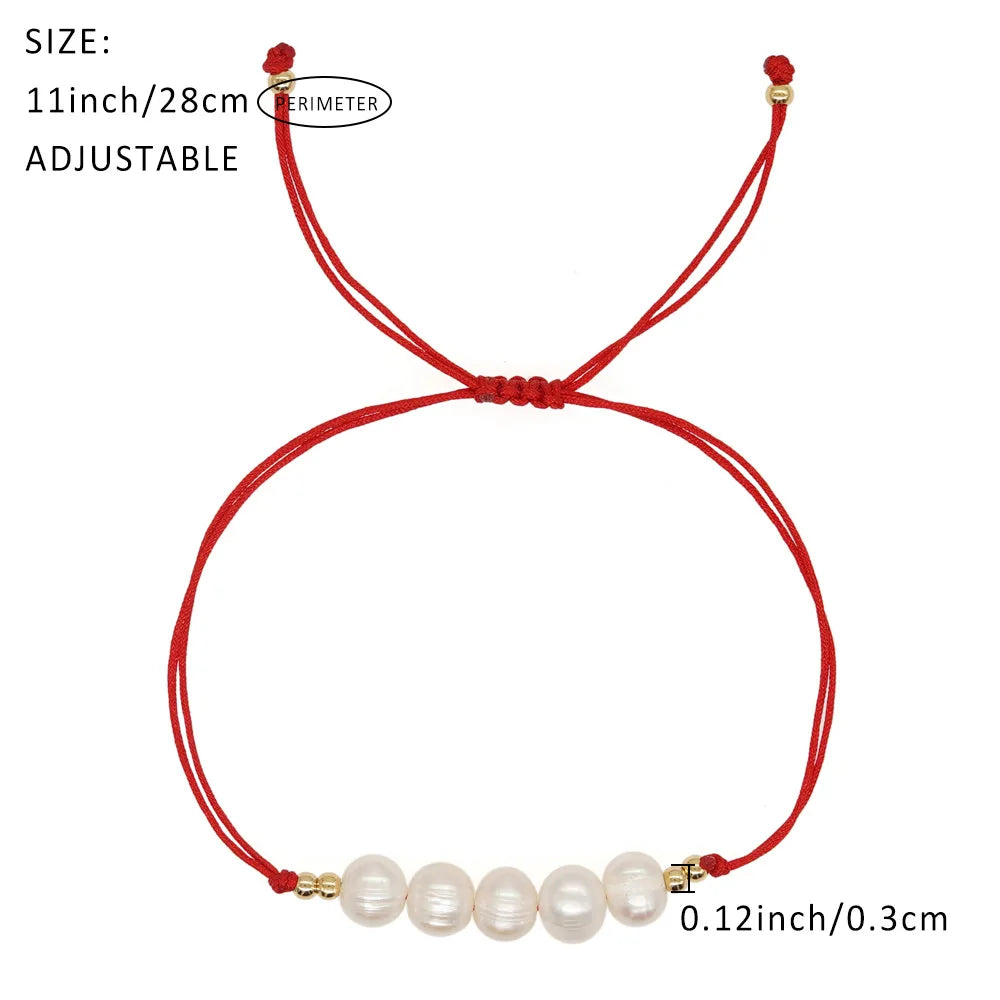 Go2boho Bohemian Freshwater Pearl Bead Bracelet Natural Pearl Stack Handmade Chain Christmas New Trendy Jewelry Women Girl Gift