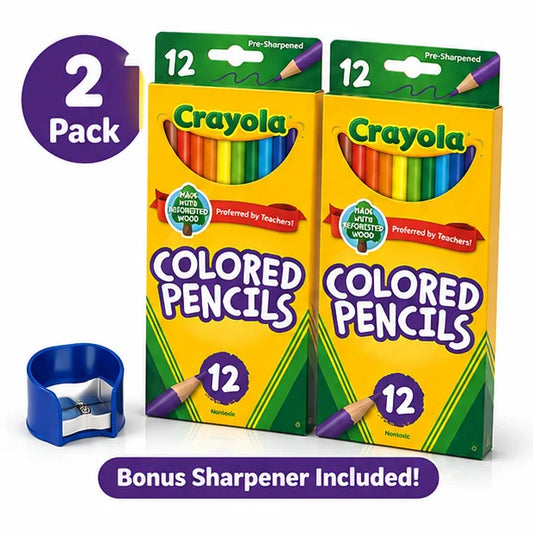 Crayola Erasable Colored Pencils 12 36 48 Pack Pre-Sharpened Coloring Drawing Pencil Set for Kids Students School Supplies