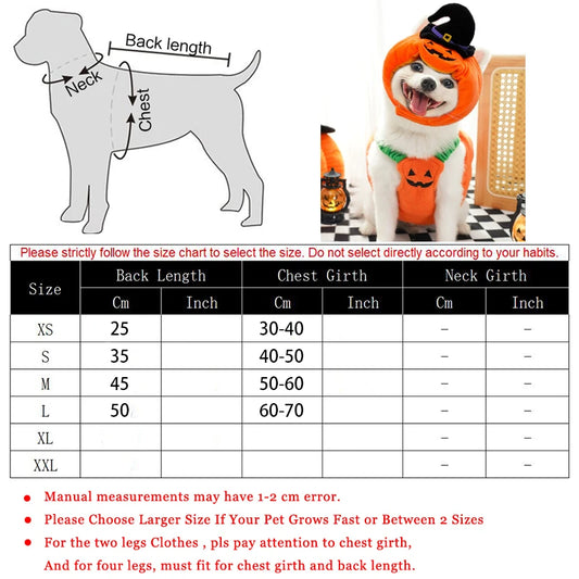 Pumpkin Lantern Pet Costume with Hat – Funny Halloween Jacket for Dogs & Cats, XS–L
