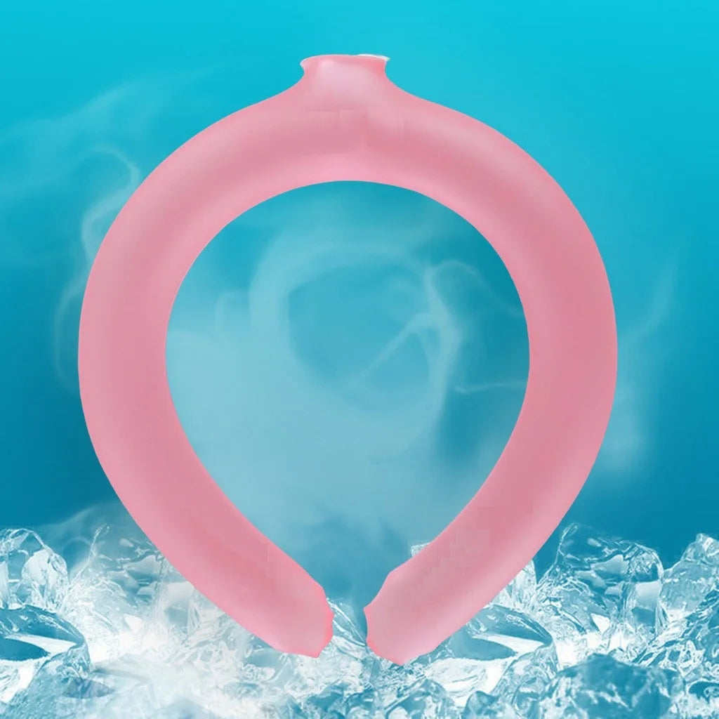 Summer Neck Cooling Ring Portable Reusable Neck Massager Cool Neck Ring Sunstroke Prevention Fitness Fishing Cycling Travel Ice