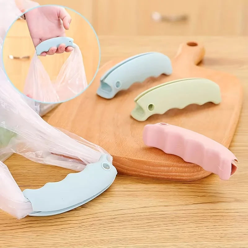 [3pcs Silicone Bag Carrier] 3pcs Anti-Slip Silicone Shopping Bag Carrier | Foldable & Detachable Handles for Grocery Bags