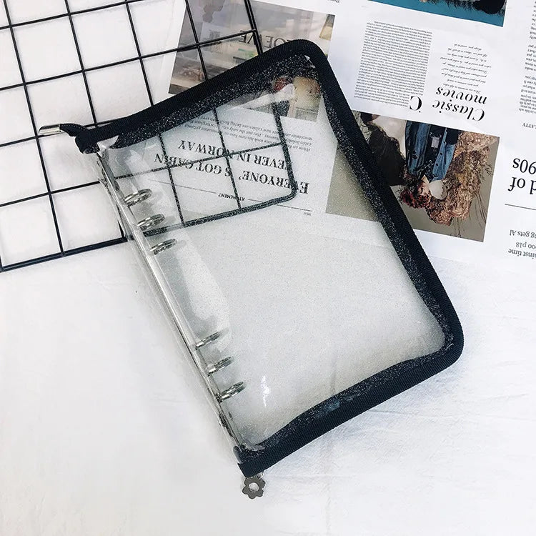 A5 A6 Zipper Binder Photo Card Collection Book Postcard Organizer Diary Notebook School Stationery