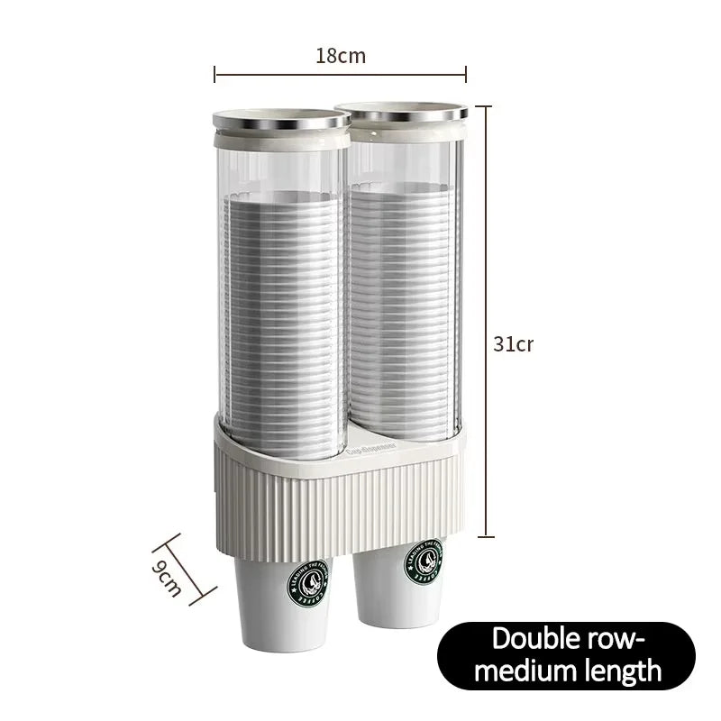 Disposable cup cup holder wall mounted water dispenser high-end paper cup holder water cup storage bar counter rack