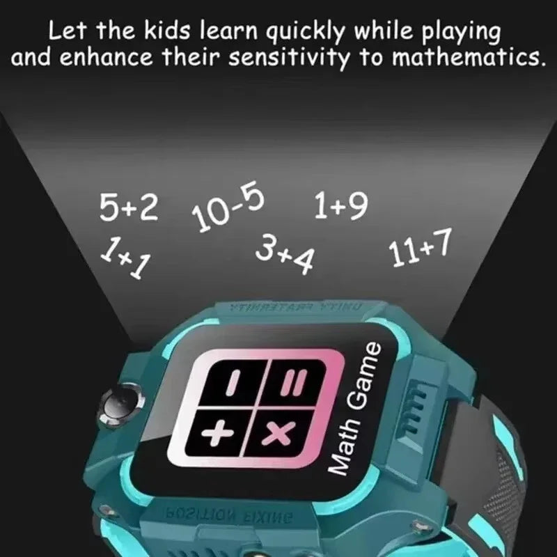Lenovo 5G Kids Smart Watch 8K HD Camera SOS GPS Location Sim Card Call Waterproof Child SmartWatch for Boys Girls iOS Android