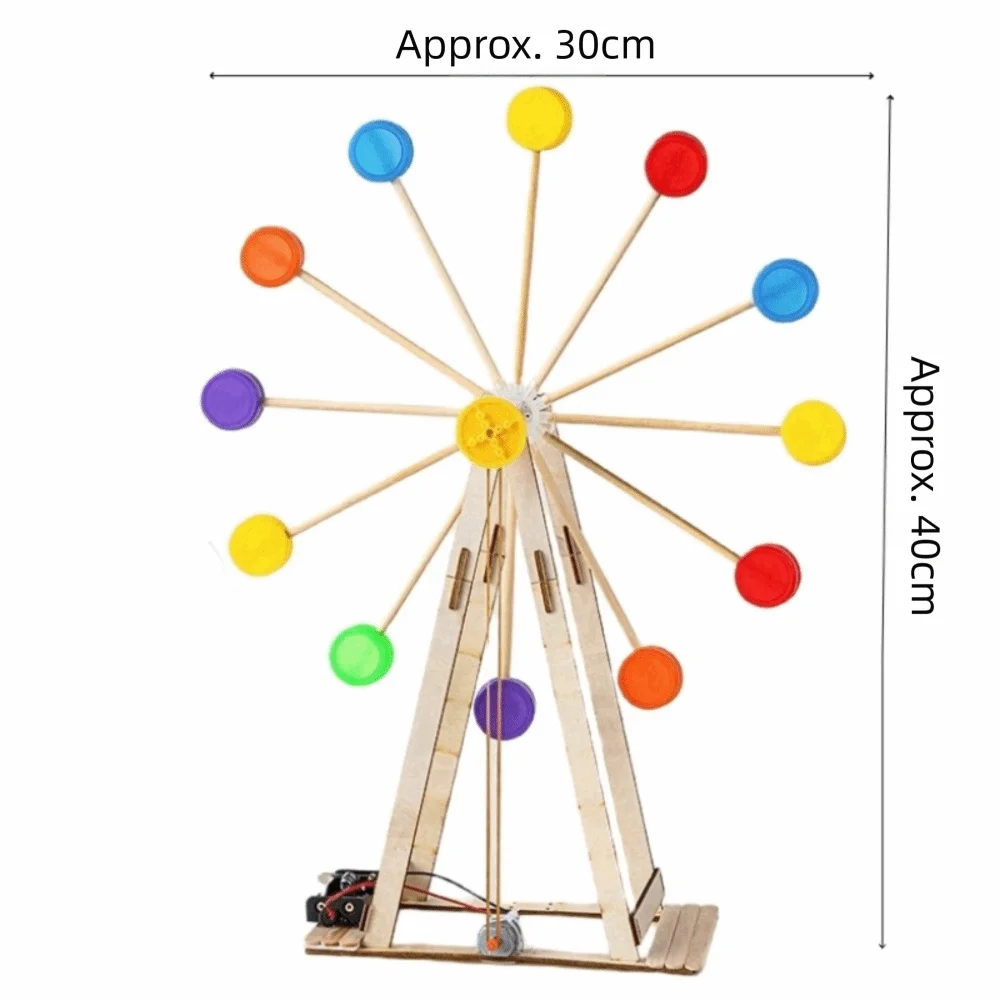 DIY Assembly Wooden Ferris Wheel Kit Handmade Craft Stem Learning Science Experiment Models Manual Assembly Home Schooling