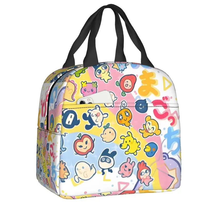 Custom Tamagotchies Cartoon Insulated Lunch Tote Bag for Women Resuable Cooler Thermal Bento Box Kids School Children