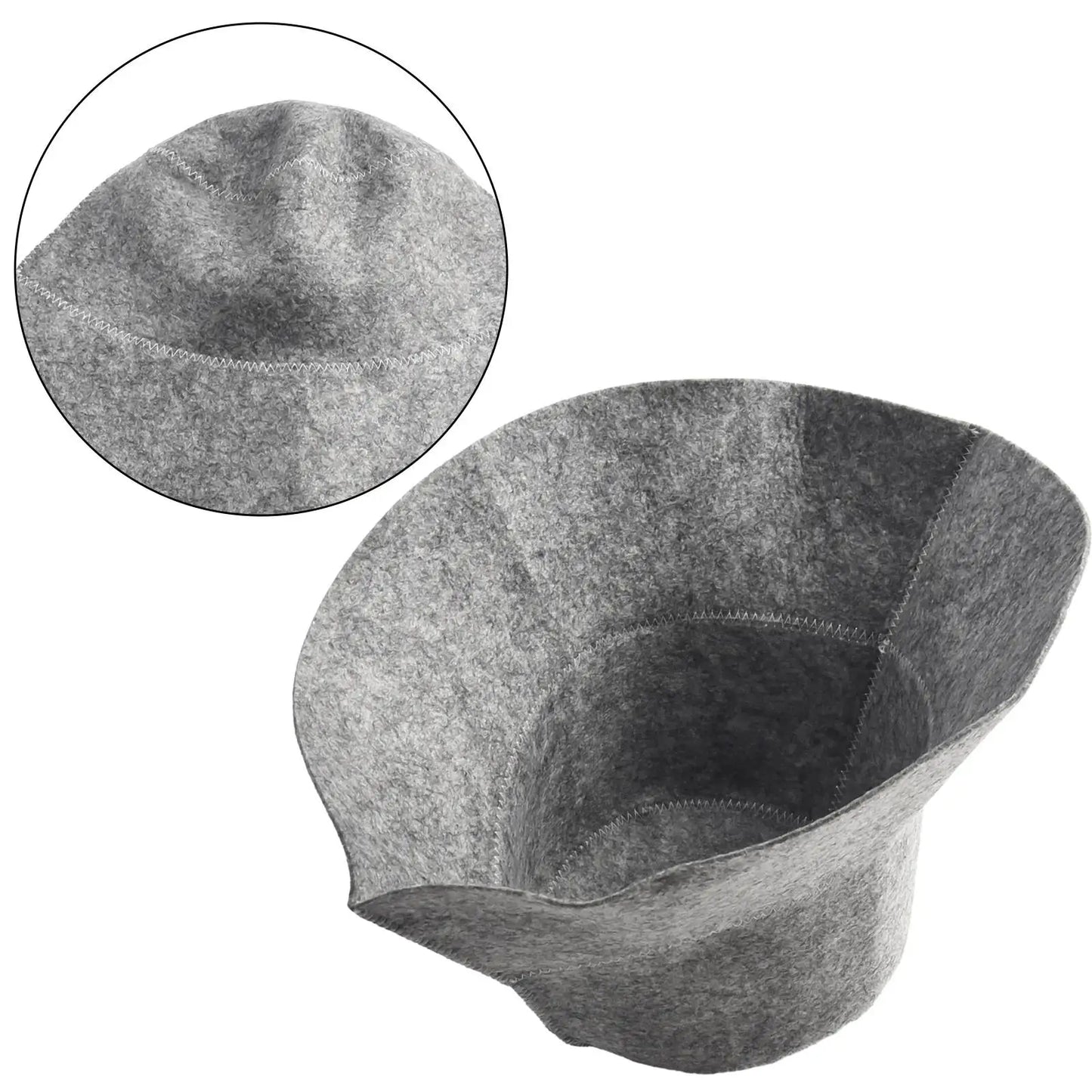 Felt Sauna Hat Anti Heat Russian Cap Thicken Wool Felt Shower Cap Hair Turban For Bath House Head Protection Drop