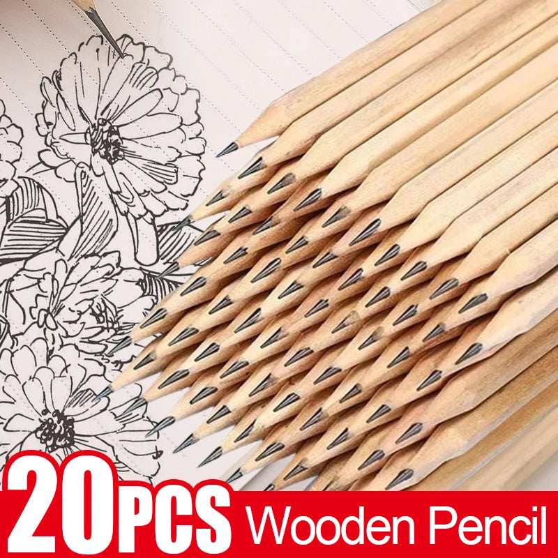HB Natural Hexagon Wooden Lead Pencils Student Children Painting Drawing Sketch Writing Pencil School Office Stationary