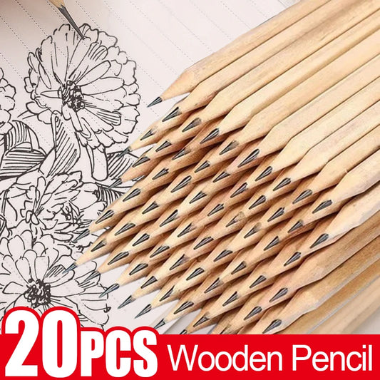 HB Natural Hexagon Wooden Lead Pencils Student Children Painting Drawing Sketch Writing Pencil School Office Stationary