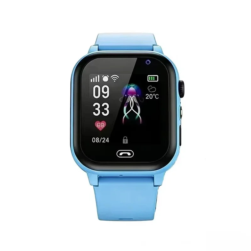 Lenovo 5G Kids Smart Watch 8K HD Camera SOS GPS Location Sim Card Call Waterproof Child SmartWatch for Boys Girls iOS Android