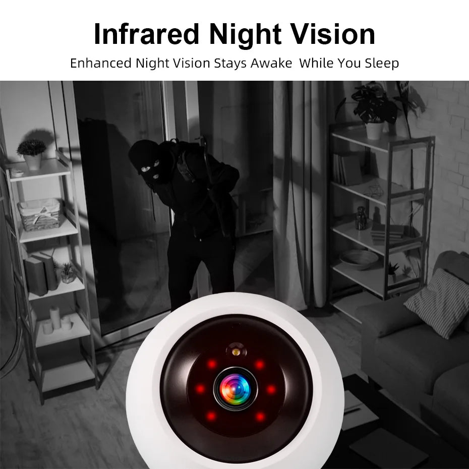 Fuers 5MP WiFi Camera Works With Tuya Smart Home Indoor Wireless IP Surveillance Camera Automatic Tracking Security Baby Monitor