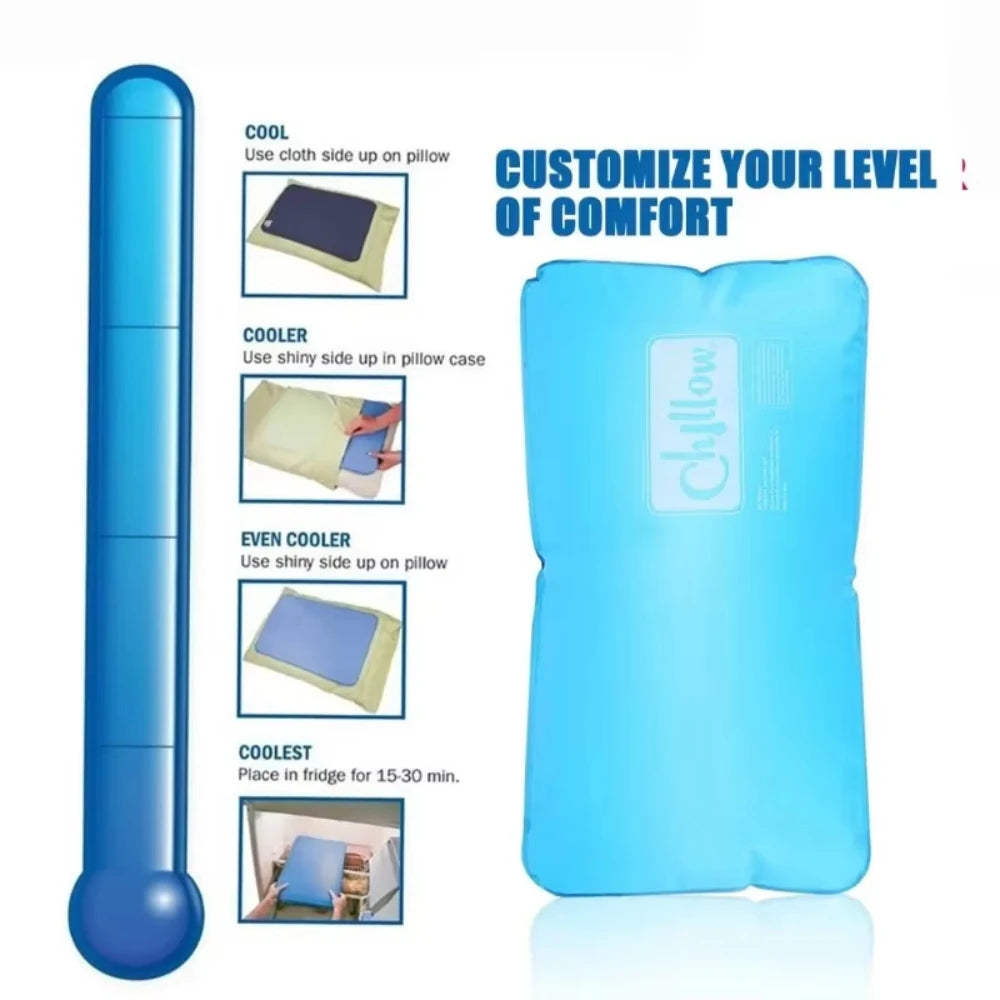 Cooling Pillow Gel Cooling Mat and Cooling Pillow Sleeping Pad Easy-to-Use Summer Cool Pillows Cold Pillow for Kids Students