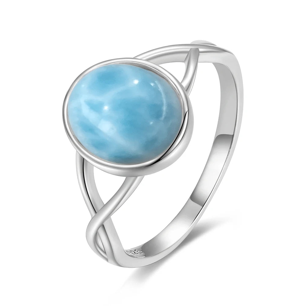 S925 Sterling Silver Moonstone Rings Simple Summer Rings Natural Stone With Blue Light Party Gifts Fine Jewelry Rings For Women