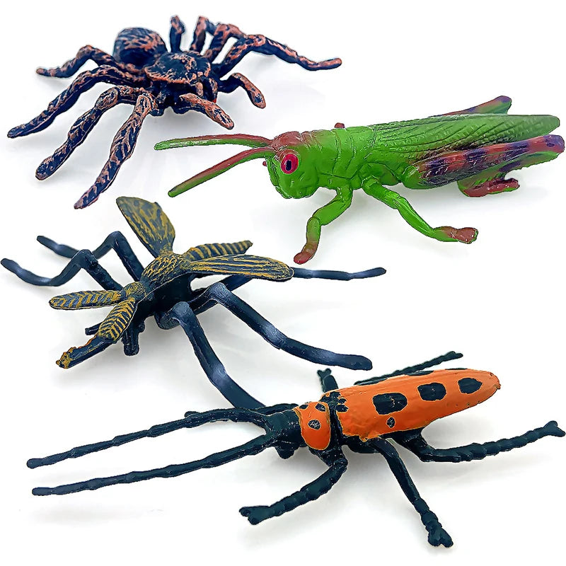 12pcs Wild Insect Animals Model Set Butterfly Scorpion Mantis Cicada Lizard Action Figures Miniature Kid Education Halloween Toy