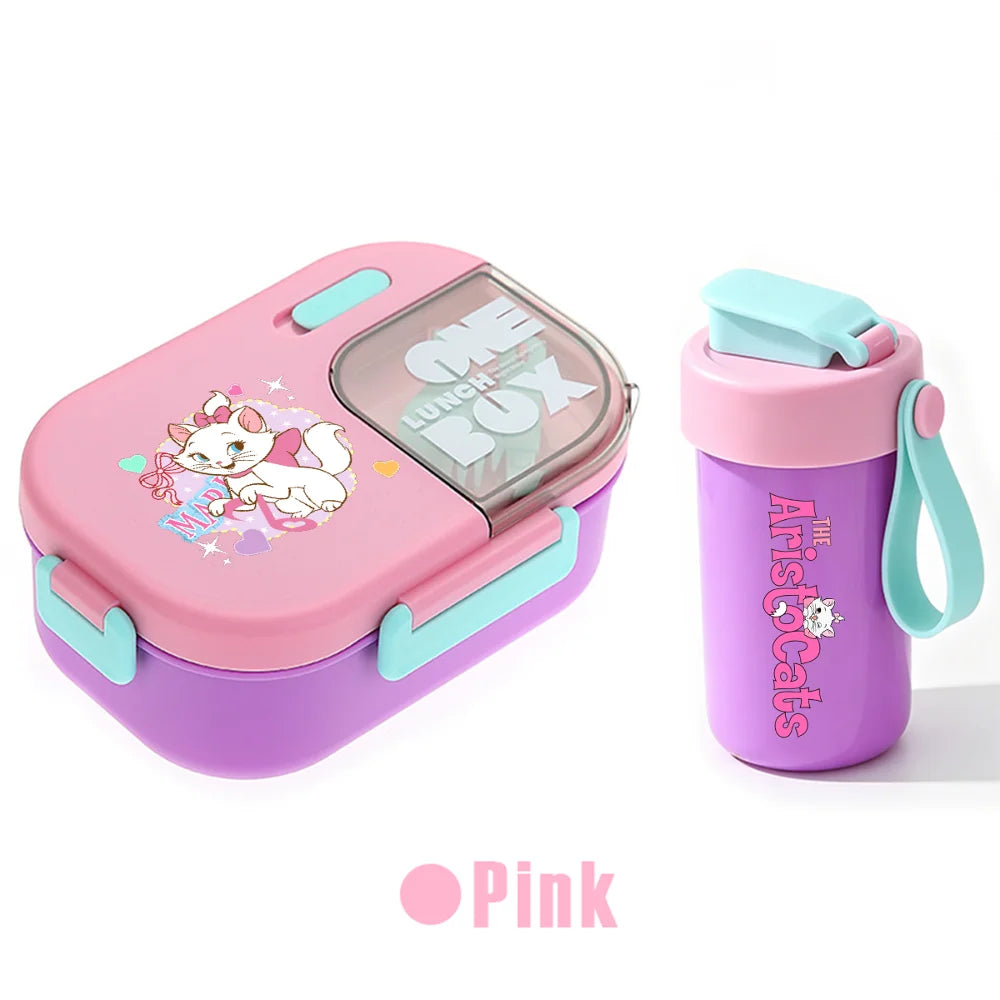 for The AristoCats Seasoning Box Water Cup Set Tableware Water Bottle Lunch Bento Box Vivid Colors Birthday Gifts