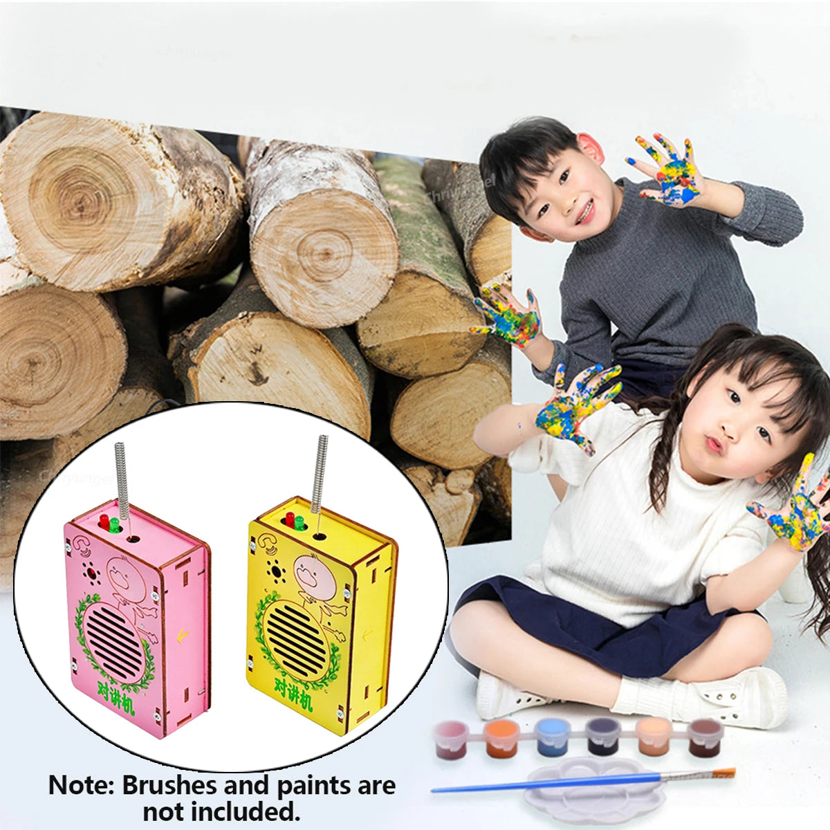 DIY Wireless Walkie Talkie Model Kit STEM Physics Science Experimental Tool School Science Project Educational Toy for Kids Gift