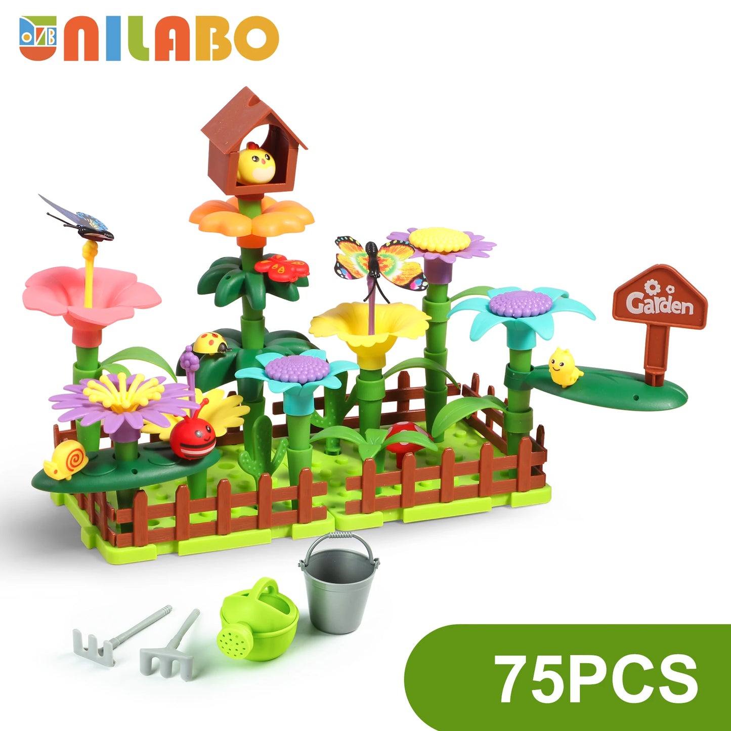 Grow Their Imagination with STEM Educational Flower Garden Building Toy - Perfect Gift for 3-7 Year Old Boys & Girls!