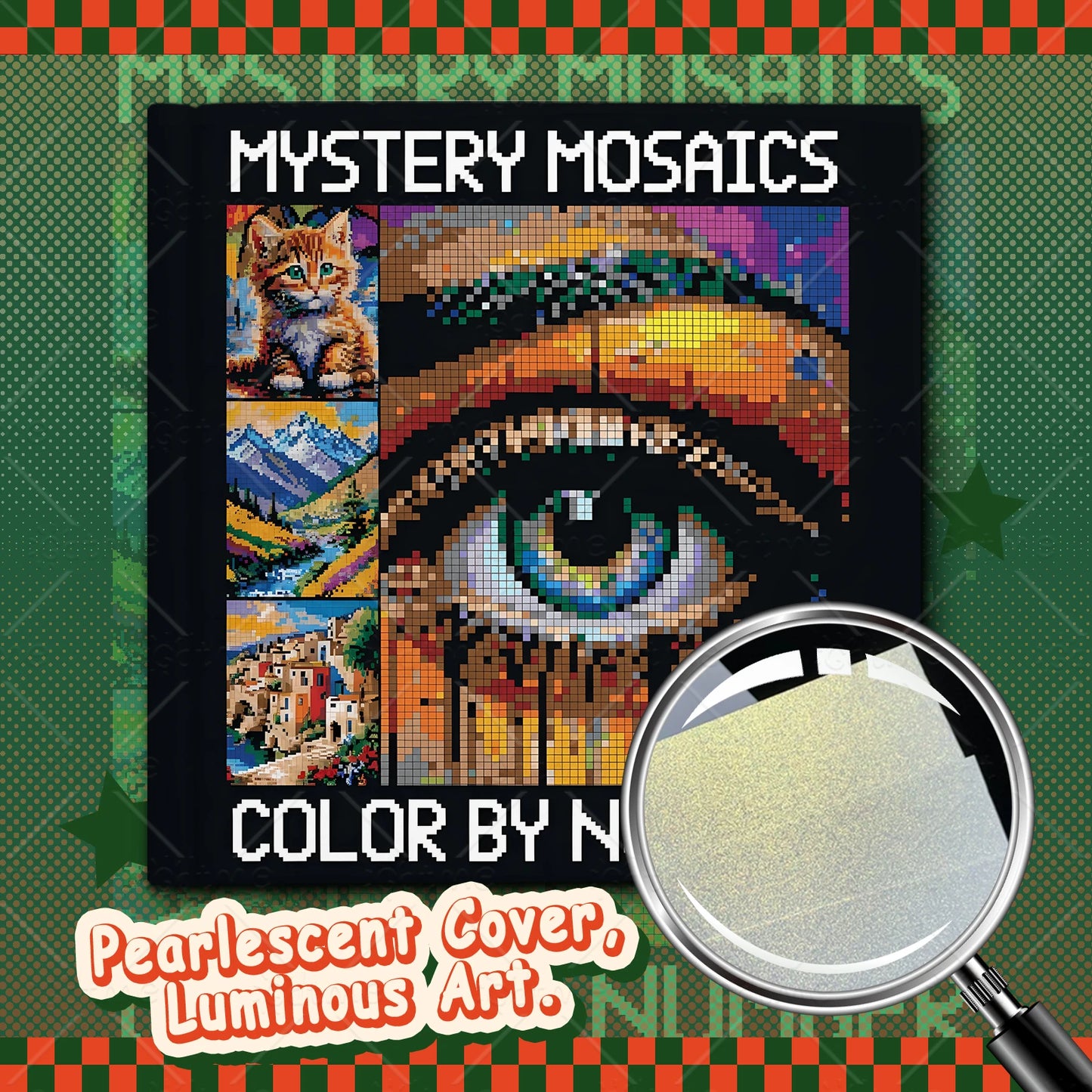 1PC MYSTERY MOSAIC COLOR BYNUMBER artwork by digital adult Coloring Book DIY Painting Drawing Coloring By Num