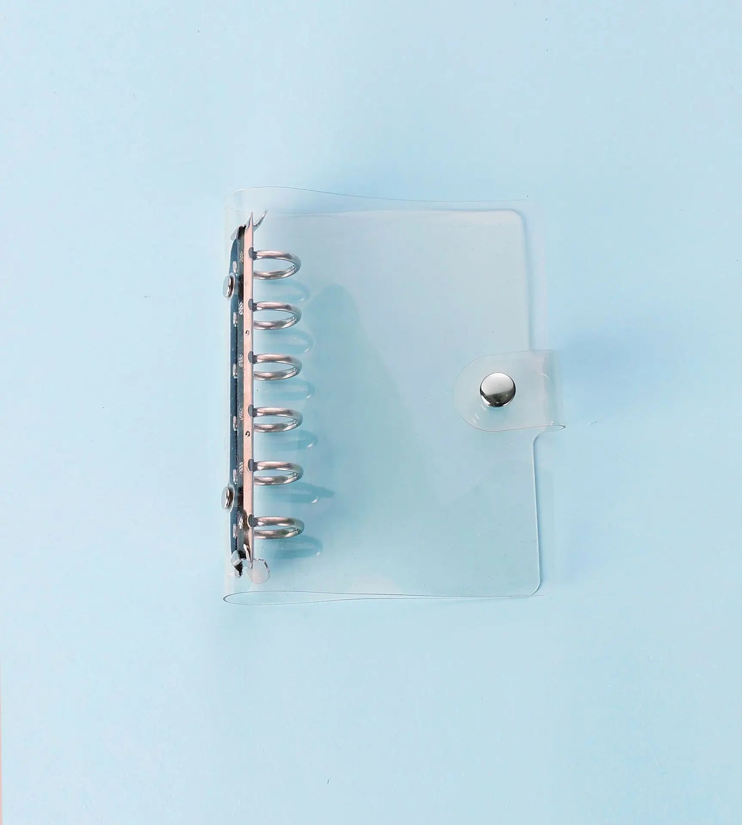 A5 A6 A7 B5 A4 Transparent Double Button Loose Leaf Binder Notebook Cover Note Book Journal Planner Office Stationery Supplies