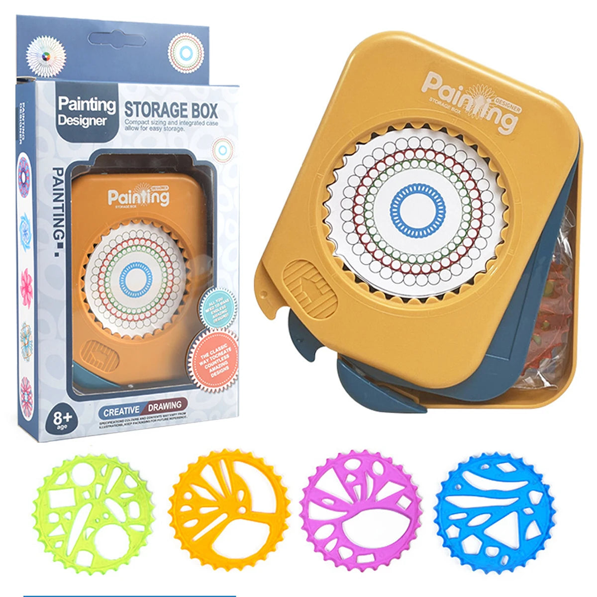 Spirograph Drawing Toys, Geometric Drawing Art Set Classic Gear Design Special-shaped Ruler Creative Painting Template Gifts