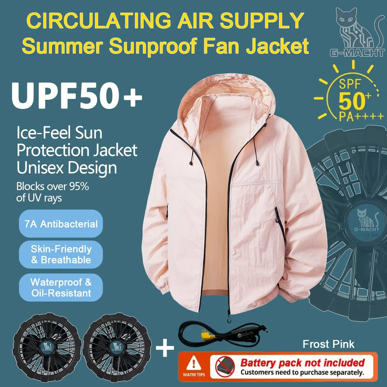 Couple Summer Cooling Fan Vest, Breathable Heat-Resistant Air Conditioned Sleeveless Workwear for Outdoor Use(Not Power)