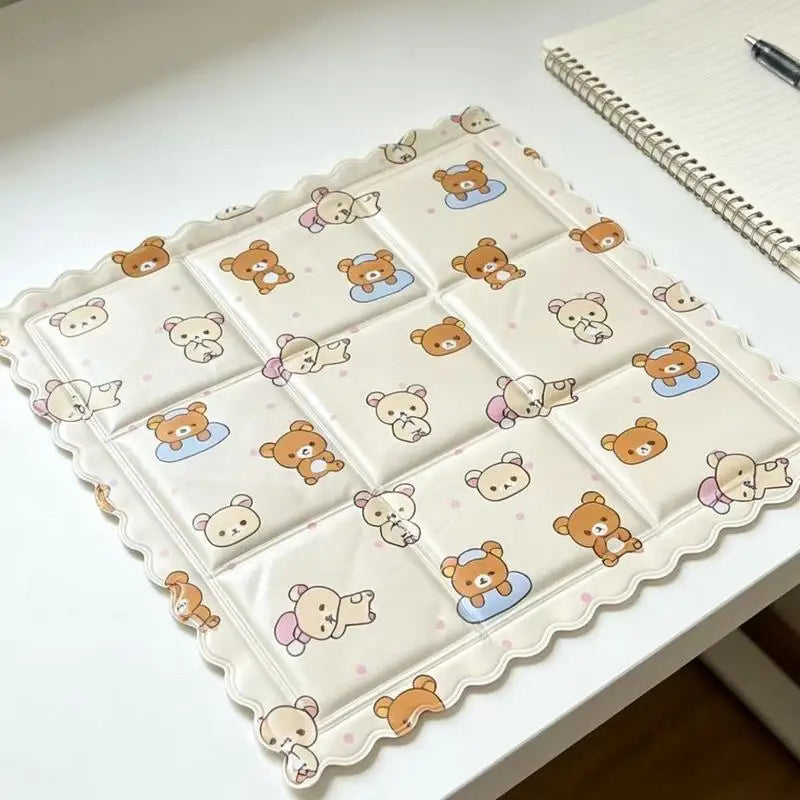Rilakkuma Cooling Gel Seat Cushion Summer Ice Cooling Pad Waterproof Heat Dissipation For Car Office Dormitory Chair Buttock Mat