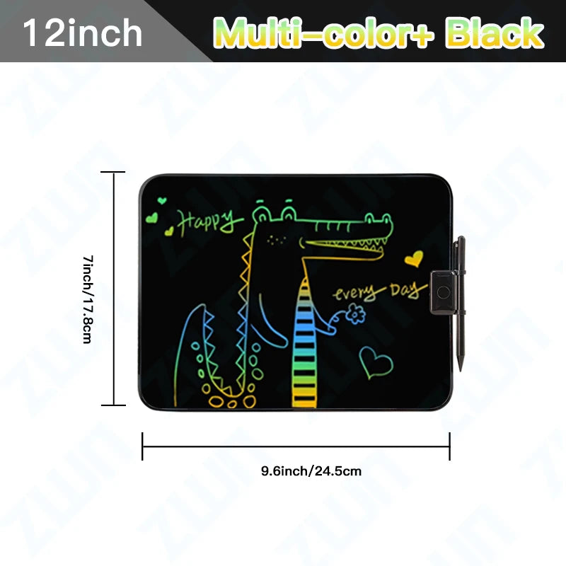 ZWN 12/15/20Inch LCD Drawing Board Writing Tablet Digit Magic Blackboard Art Tools Painting & Education Toys for Kids Gifts