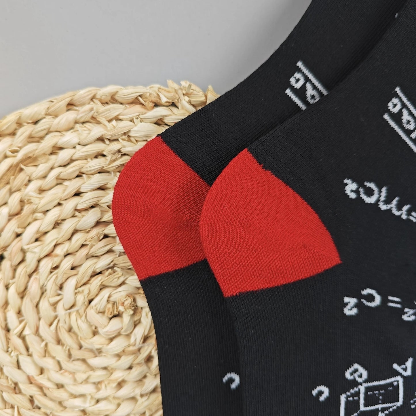 1 pair Fun Science Equation Printed Socks,Casual Mid-Calf  Socks for STEM Lovers