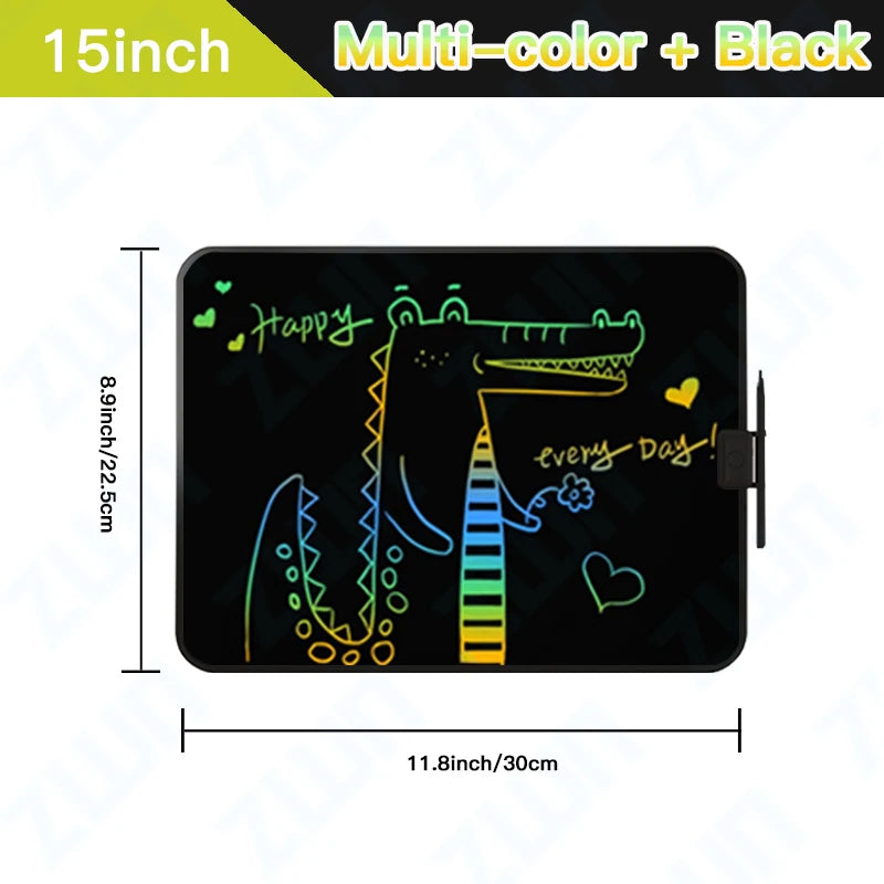 ZWN 12/15/20Inch LCD Drawing Board Writing Tablet Digit Magic Blackboard Art Tools Painting & Education Toys for Kids Gifts
