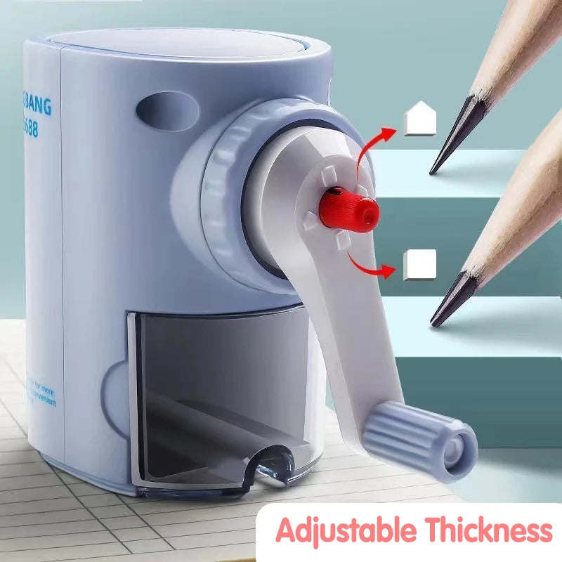 Adjustable Thickness Hand Cranked Pencil Sharpener for Students and Children Automatic Lead Drawing Color Lead Special Sharpenin