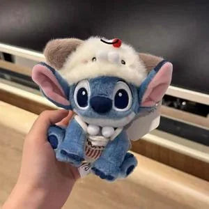 Anime Disney Cross-Dressing Stitch Doll Western Cowboy-Style Knight Hat Stitch Toy Bag Keychain Decor Kids Cute Gift Stitch Doll