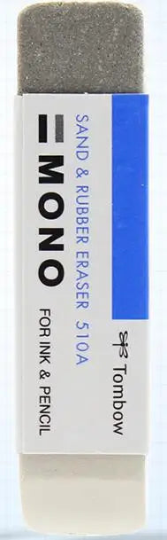 TOMBOW Mono Eraser ES-512A/ES-510A For Sand Eraser Scrub Rubber Double Head Ink Remover highlight School Supplies Erasers
