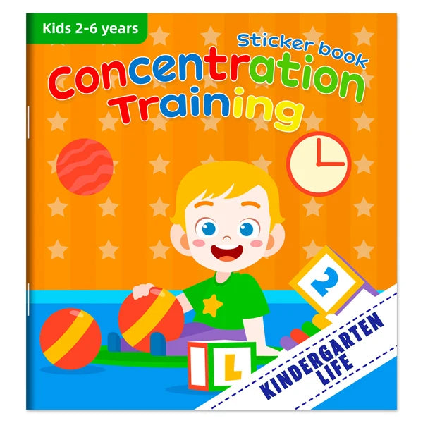 Montessori Toys Cartoon Sticker Books Focus on Potential Development Education Sticker Toys for Children 3-6Y
