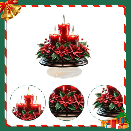 2D Flat Acrylic Plaque Christmas Decoration Waterproof Desk Decor Ornament for Room Decorations Home Interior
