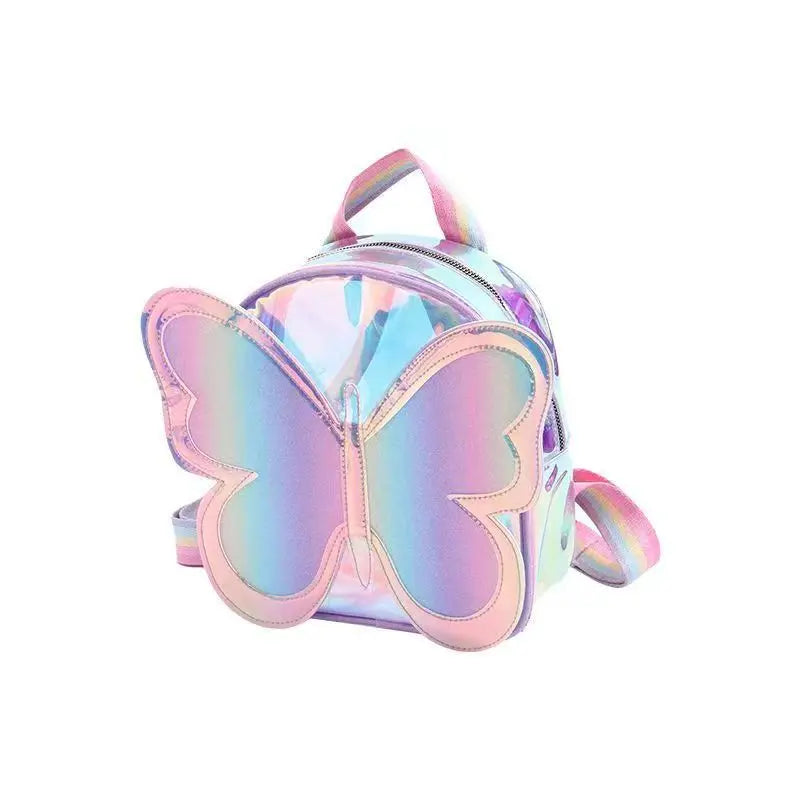Girls Fashion Backpack Laser Butterfly Design Children's  Mochila for Kids