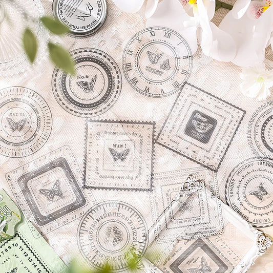 12 pcs INS hollowed out frame PET Stickers pack Materials DIY Scrapbooking Art Planner Collage Decor Diary Stationery Sticker