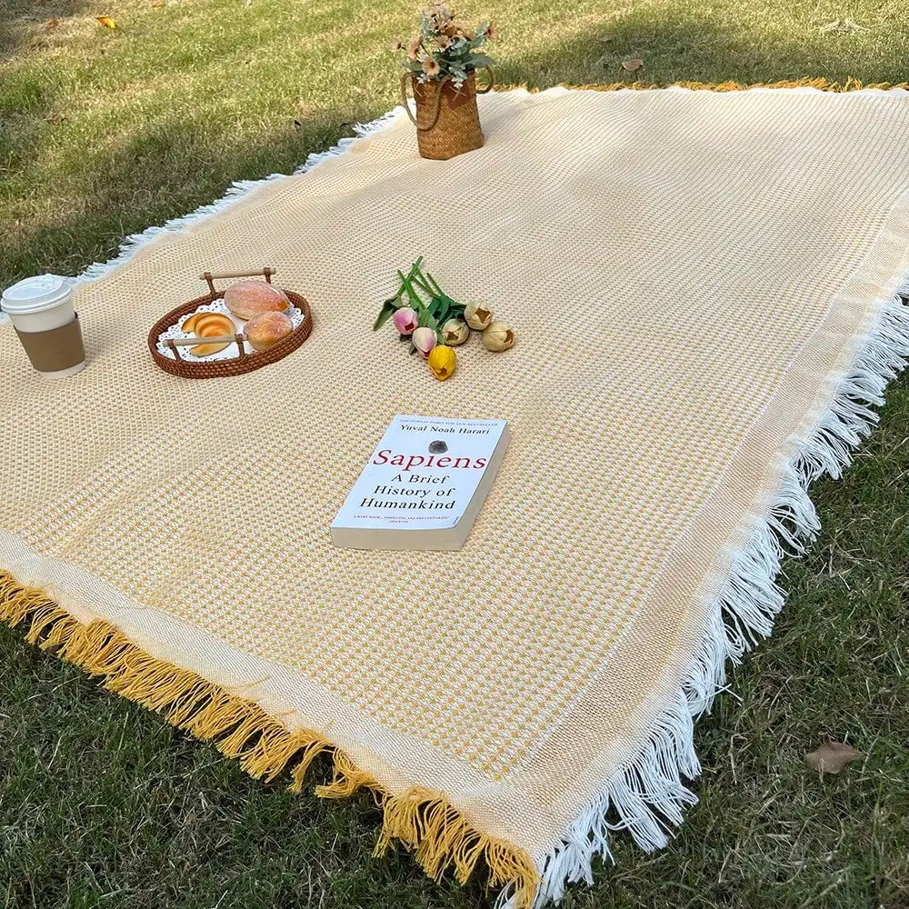 1pc Ins style Picnic Blanket, Beach Blanket, Soft & Foldable Outdoor Mat - Essential for Spring and Summer Camping, Parties