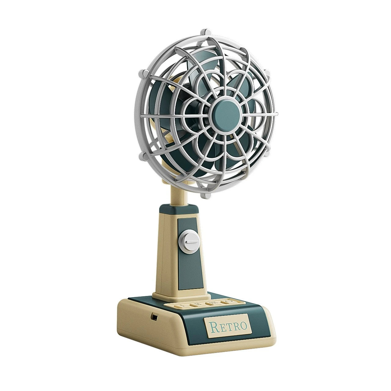 Retro USB charging handheld fan, silent mini fan, summer portable outdoor travel office mini fan, ultra quiet folding mini fan