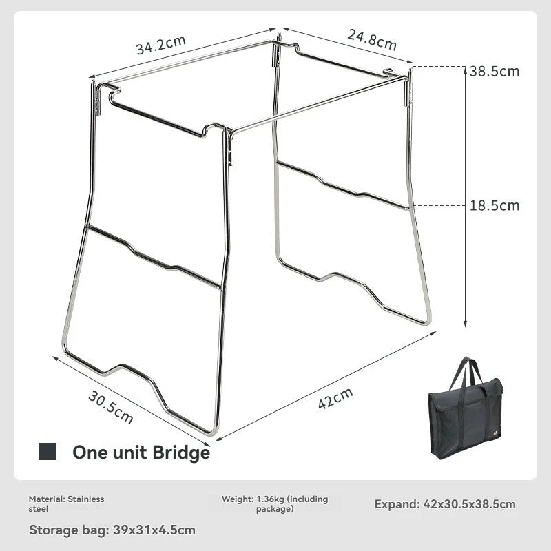 CAMPINGMOON G-38-B Folding Net Table Storage Bag Multifunctional Camping Outdoor Picnic BBQ Foldable Desk Tablecloth Tote Bag