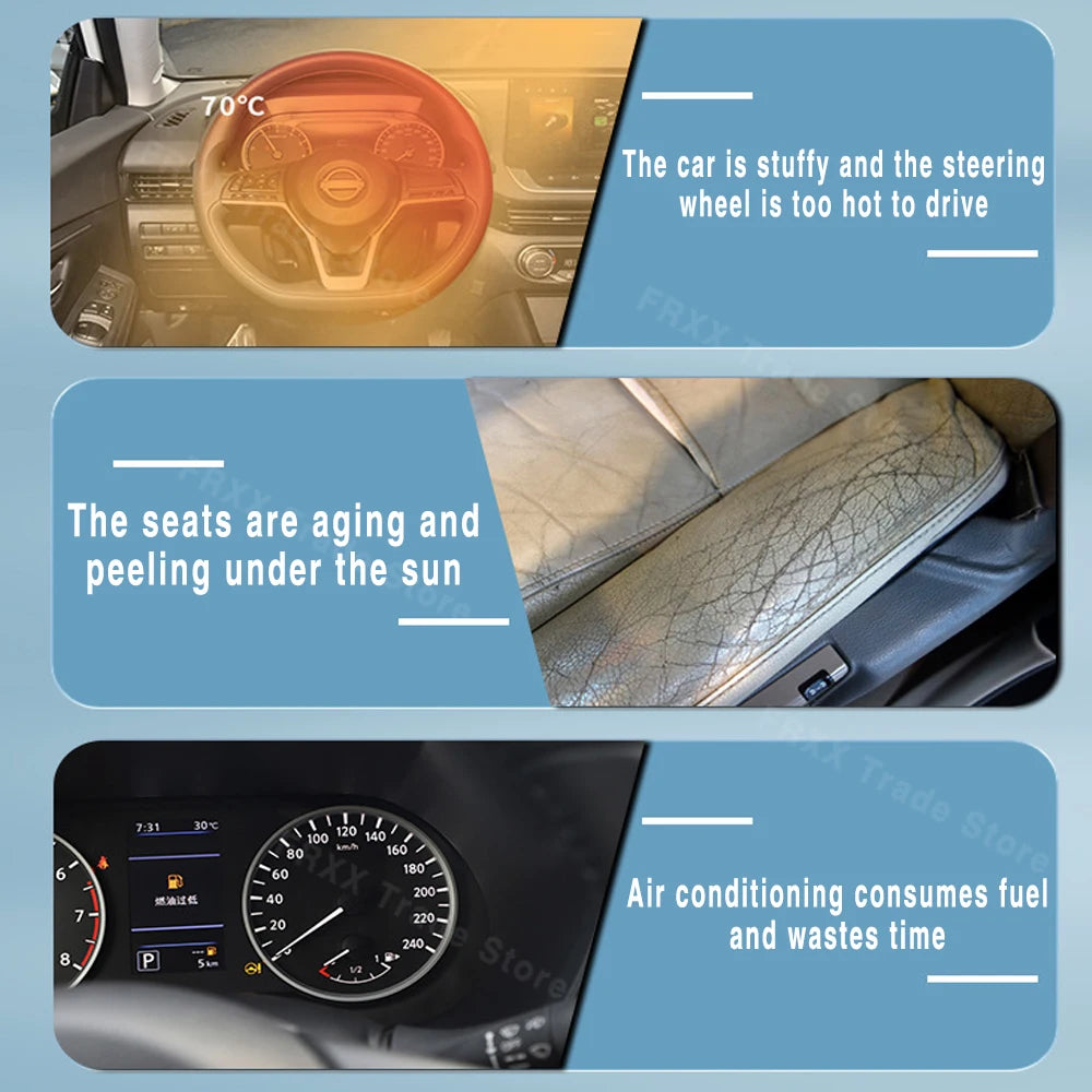 For Ford Focus 2019~2025 2020 Foldable Car Sun Visor Front Windshield Sunshade Heat Insulation Summer Cooling Auto Accessories