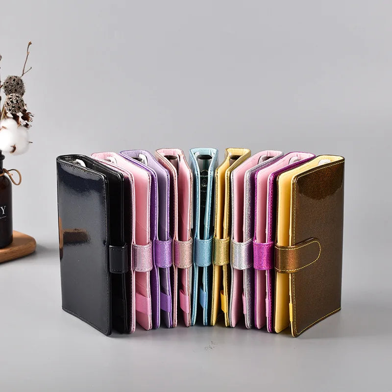 A6/A5 Macaroon Glitter Color PU Leather DIY Binder Only Cover Diary Agenda Planner Paper Cover School Stationery