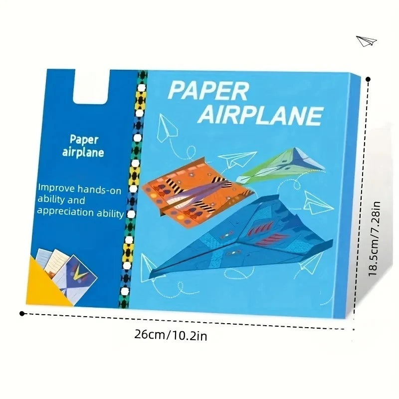 12 Styles 36 Sheets Colorful Origami Paper Airplane Toy Kit DIY 3D Paper Airplane Craft Toys for Kids Creative Handmade Gift